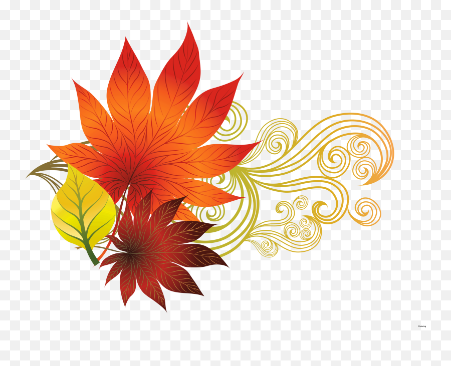 Download Clipart Fall Border Design - Fall Leaves Music Notes Emoji,Fall Border Png