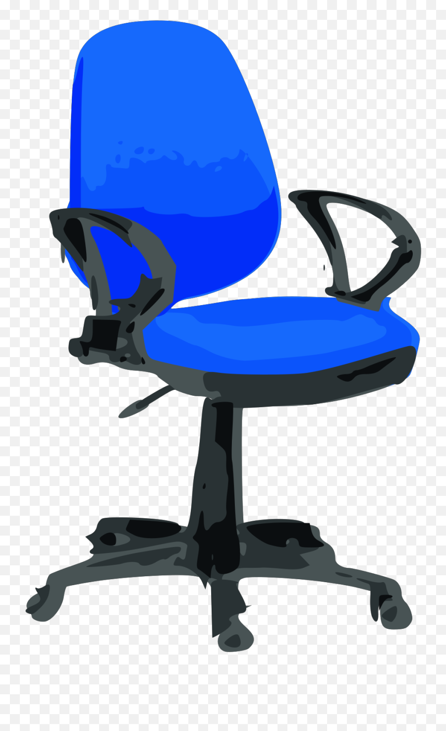 Desk Chair Blue With Wheels Clipart I2clipart - Royalty Office Chair Clip Art Emoji,Chair Png