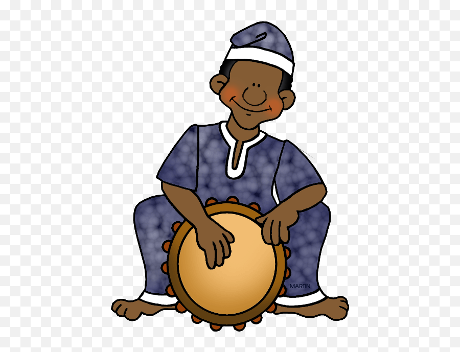 Download Art Clip By Phillip Martin African Drummer - African Music Clipart Emoji,Music Clipart Transparent Background