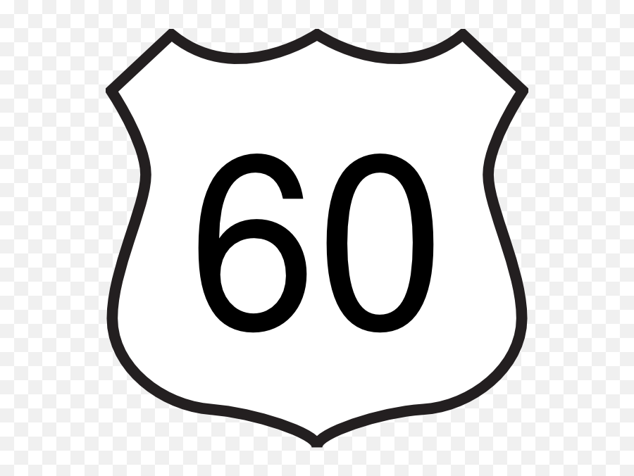 Highway 60 Clip Art At Clkercom - Vector Clip Art Online 60 Clipart Black And White Emoji,Highway Clipart