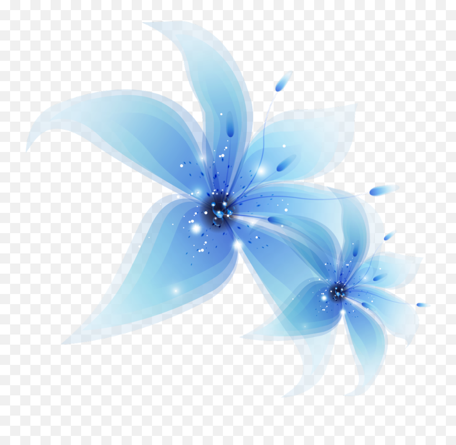 Download Hd Bloom Flower Frame Border Flowers White Emoji,Blue Flowers Png