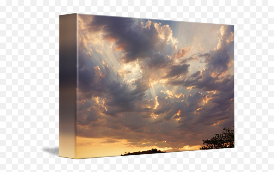Sunlight Rays Sunset Clouds Art Prints Blue Sky By Baslee Troutman Fine Art Prints Emoji,Sunset Sky Png