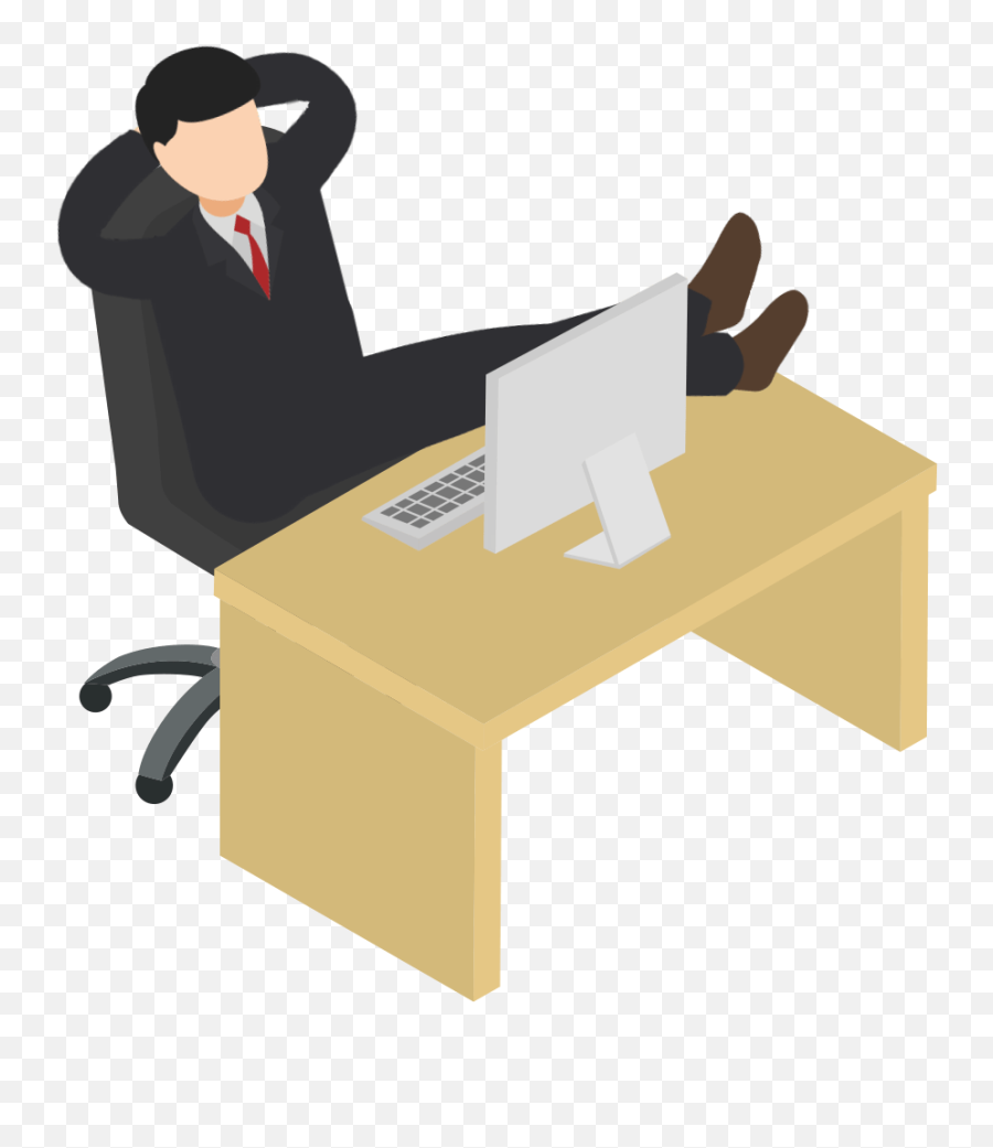 At Computer Relax Isometric People Flat Icons Png - Buner Tv Emoji,Relax Png