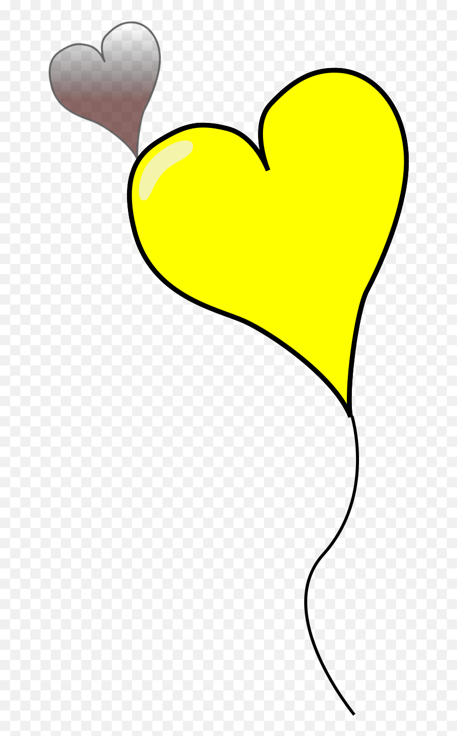 Yellow Heart Balloon Svg Vector Yellow Heart Balloon Clip Emoji,Yellow Heart Png