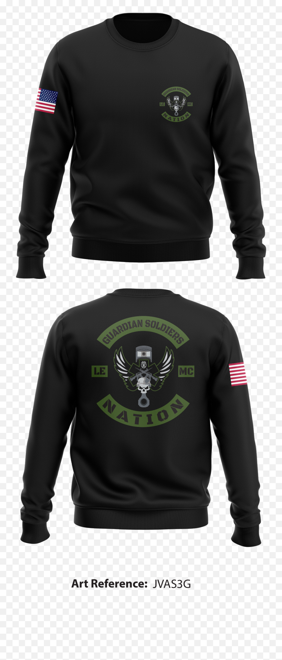 Guardian Soldiers Law Enforcement Motorcycle Club Store 1 Crew Neck Sweatshirt - Jvas3g Emoji,Lawn Enforcement Logo