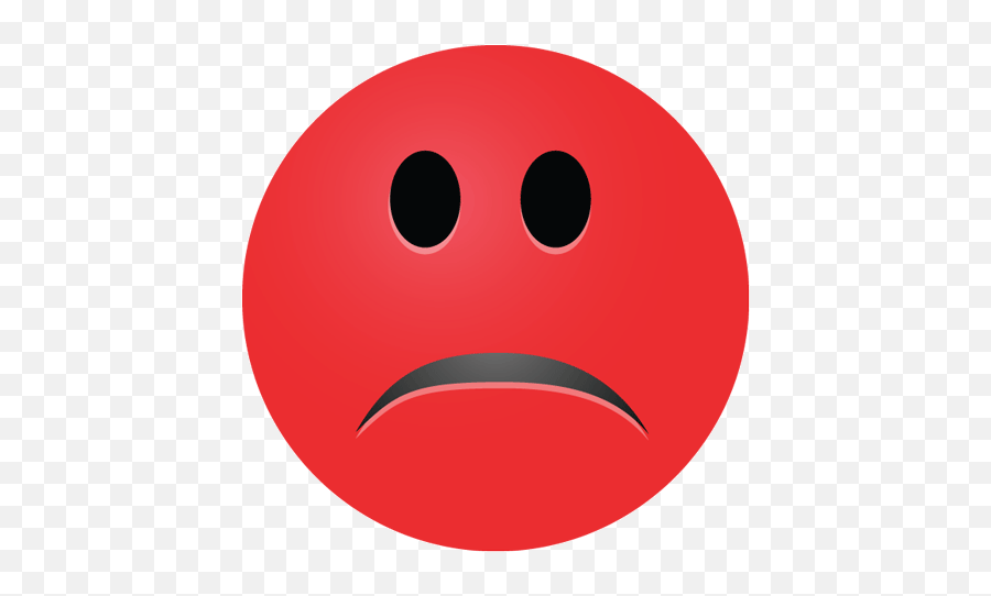 Red Sad Face Clip Art - Happy Emoji,Sad Face Clipart