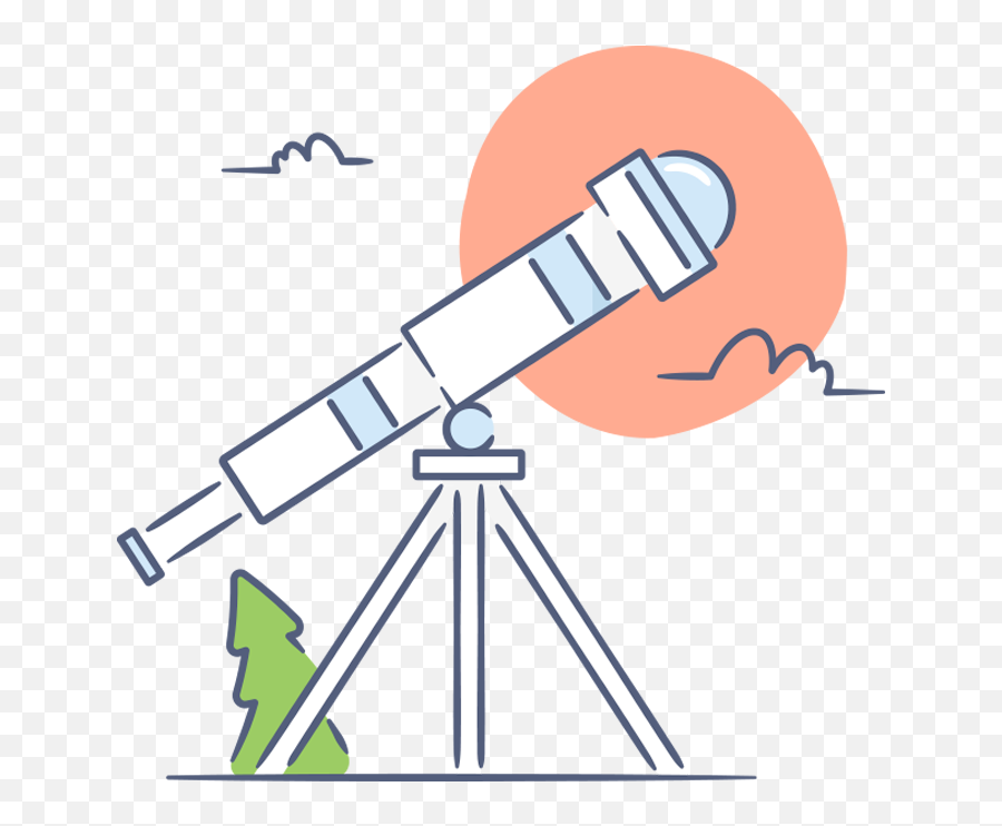 A Telescope - Telescope Illustration Png Emoji,Telescope Clipart