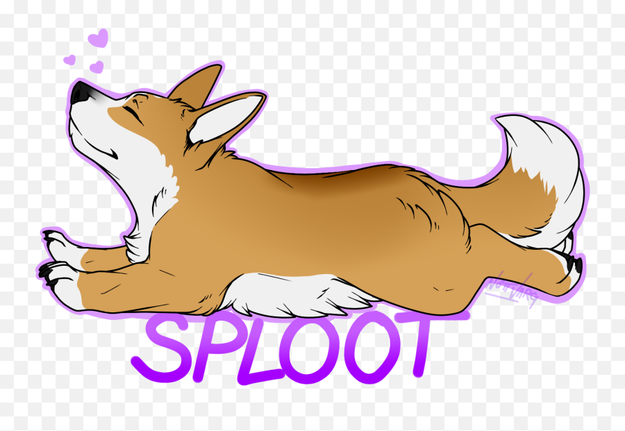 The Corgi Sploot - Draw A Corgi Splooting Step Emoji,Corgi Clipart