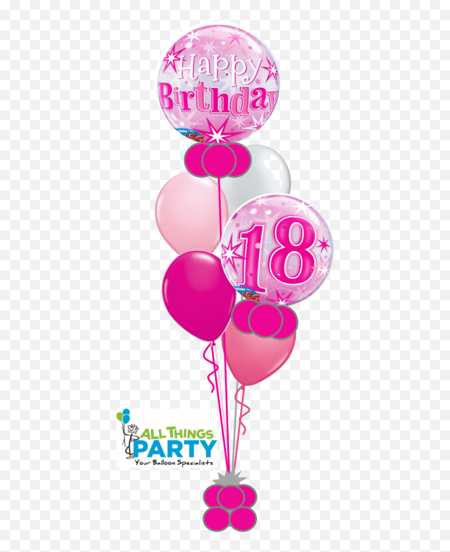 Download Hd 18th Birthday Bubble Bouquet - 50th Birthday Party Emoji,Birthday Balloons Png