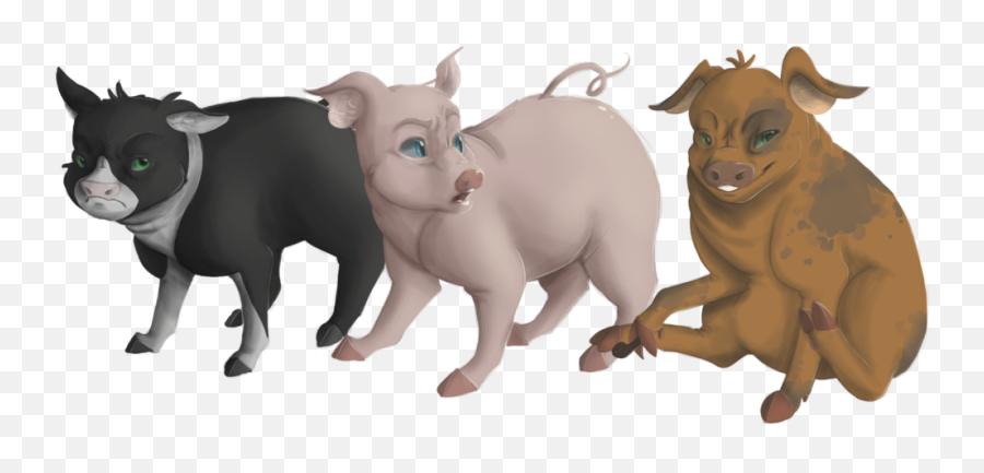 Library Of Animal Farm Vector Free Stock Mollie Png Files - Three Pigs Animal Farm Emoji,Farm Clipart