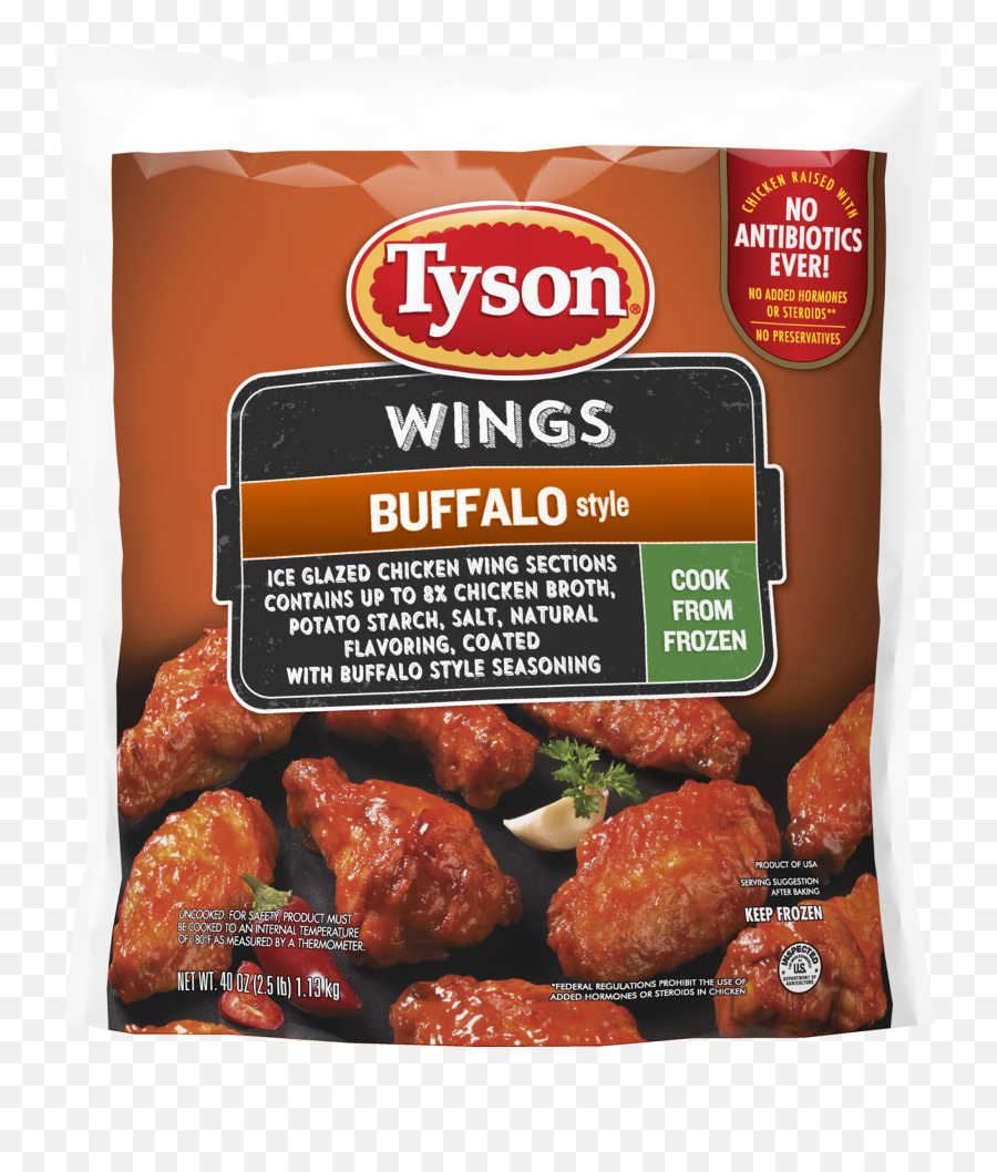 Tyson Uncooked Buffalo Style Chicken - Frozen Buffalo Wings Emoji,Buffalo Wings Png