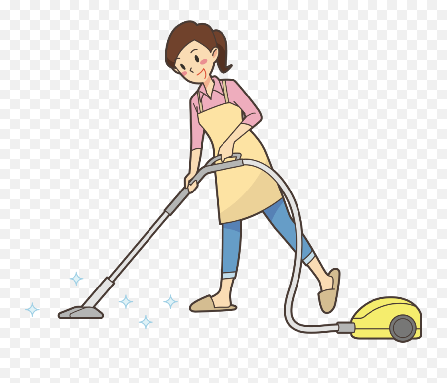 Woman Vacuuming - Vacuuming Png Emoji,Vacuum Clipart
