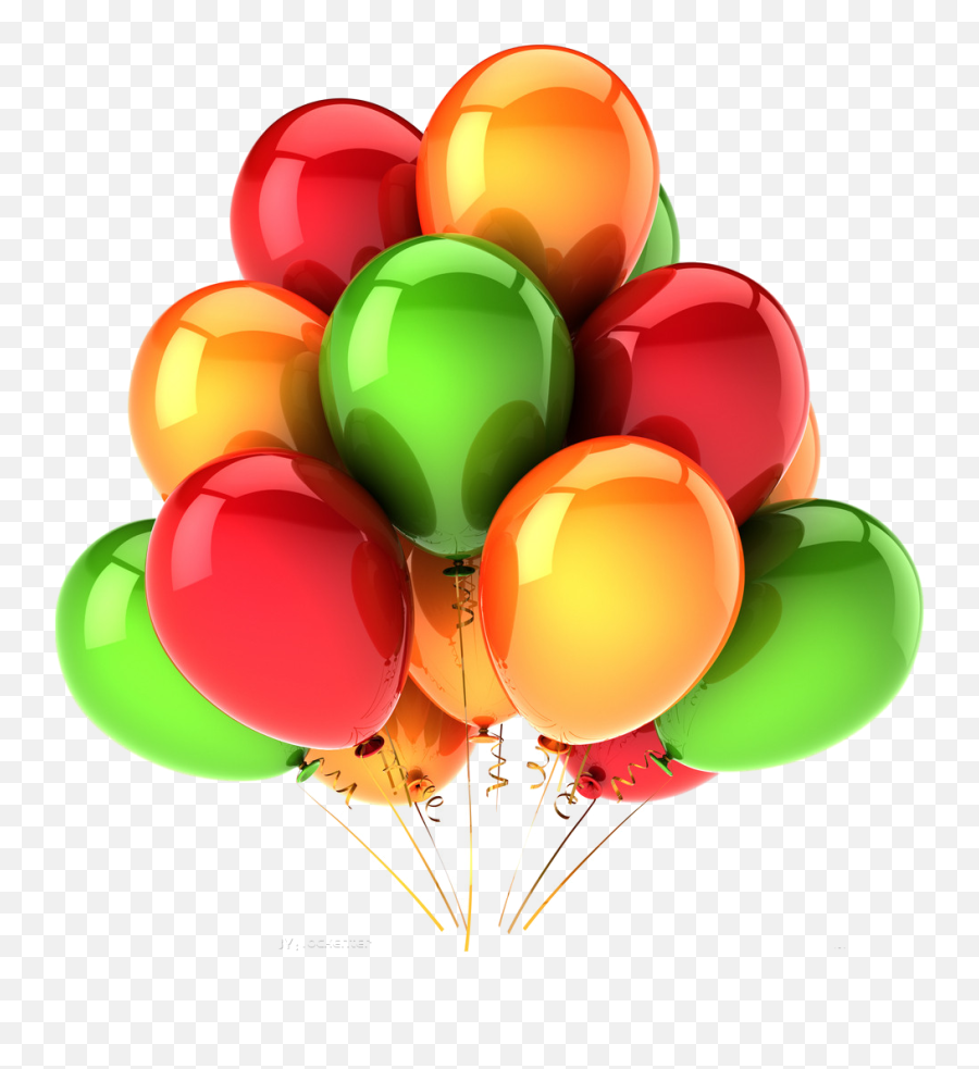 Globos - Birthday Balloons Balloons Png Clipart Full Red Gold And Green Happy Birthday Emoji,Birthday Balloons Png