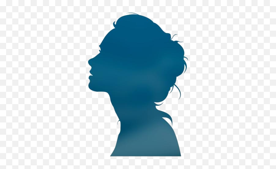 Woman Head Silhouette Transparent - Silhouette Woman Profile Face Emoji,Woman Transparent Background