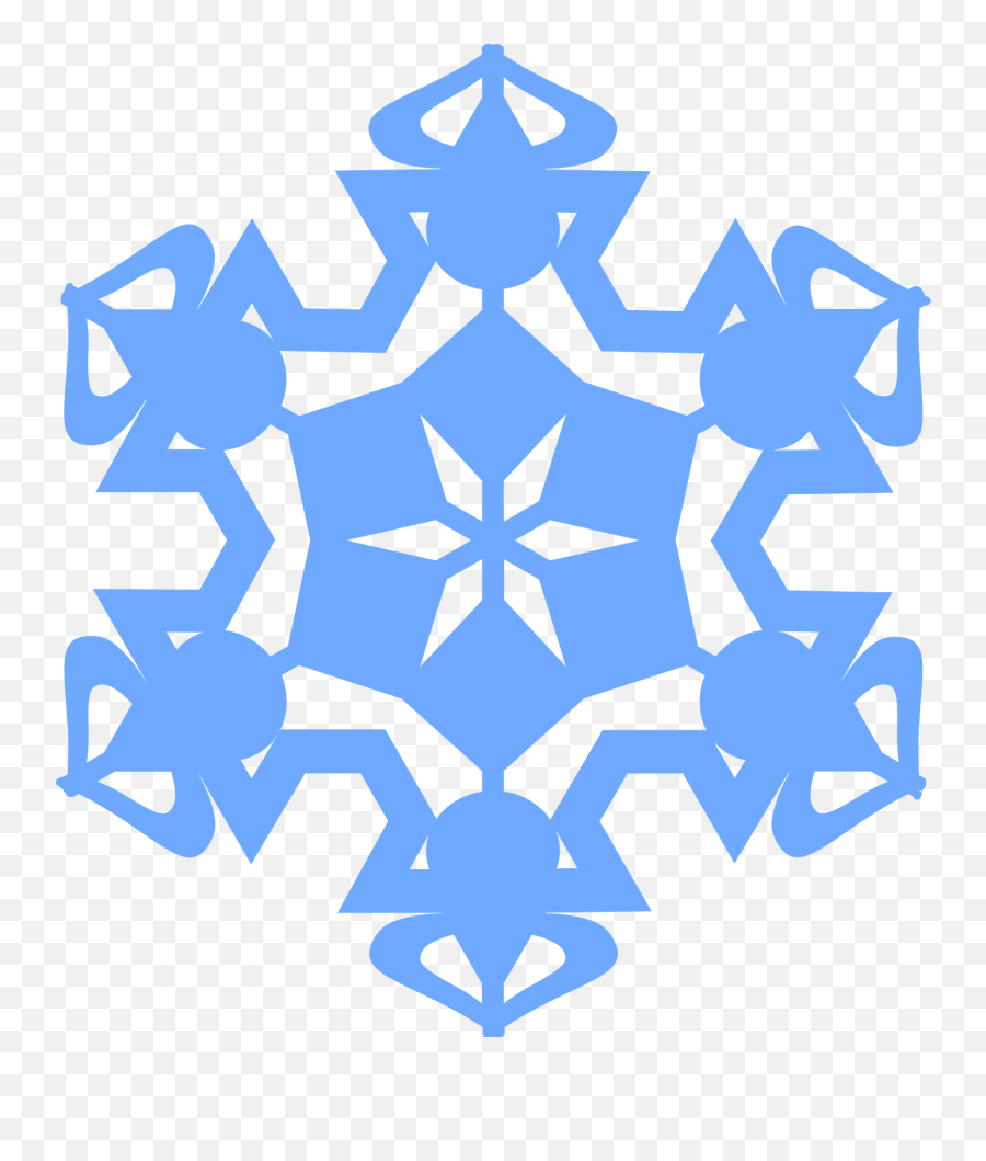 Blue Snowflake Clipart - Lovely Emoji,Snowflake Clipart