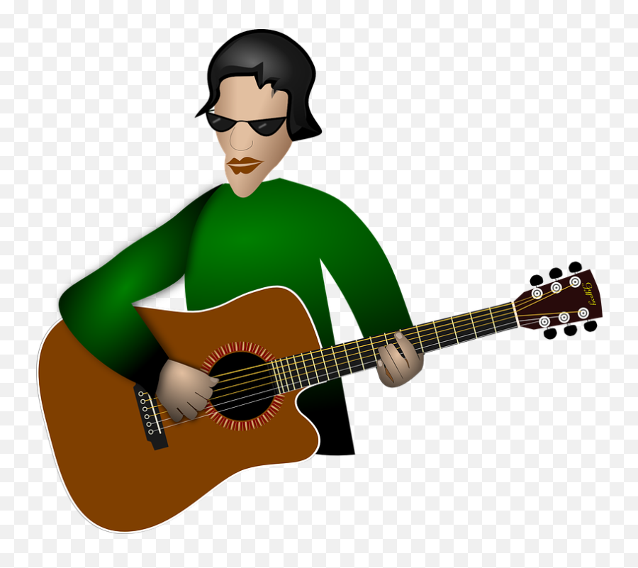 Acoustic Guitar Man - Free Vector Graphi 313395 Png Guitar Gif Png Emoji,Acoustic Guitar Png