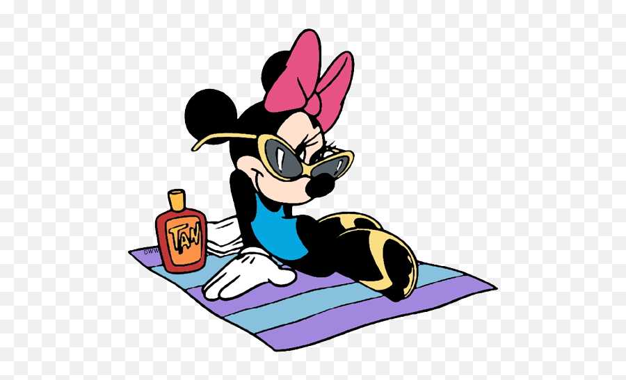Minnie Mouse Beach Png Image With No - Minnie Mouse For Beach Png Emoji,Beach Clipart