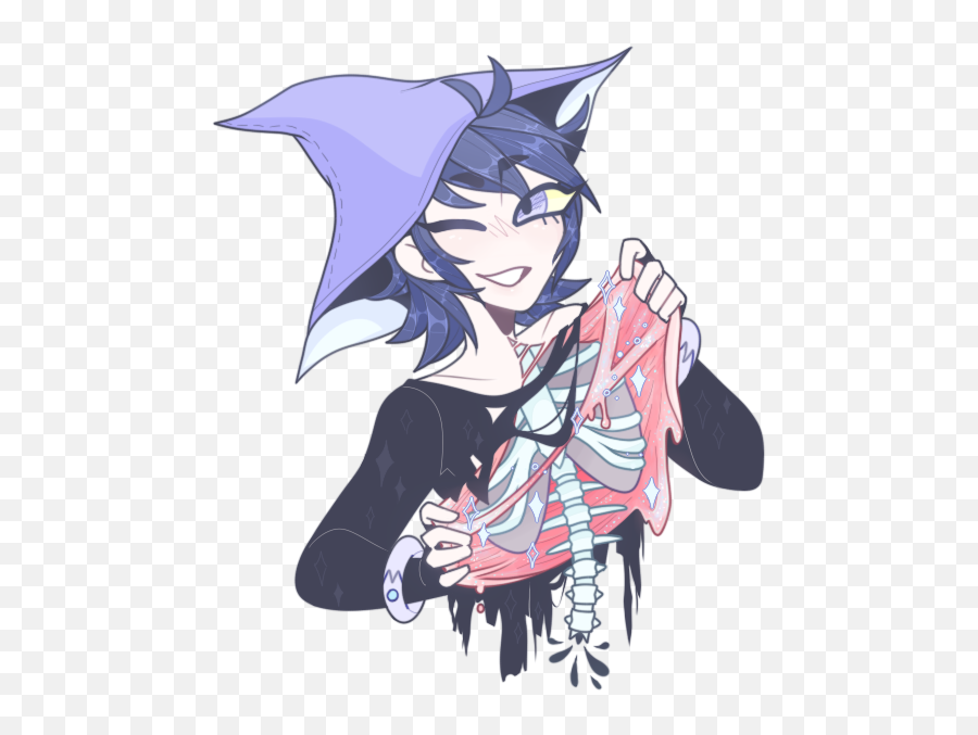 Anime Drawing Art - Pastel Goth Gore Character 512x600 Emoji,Anime Character Png