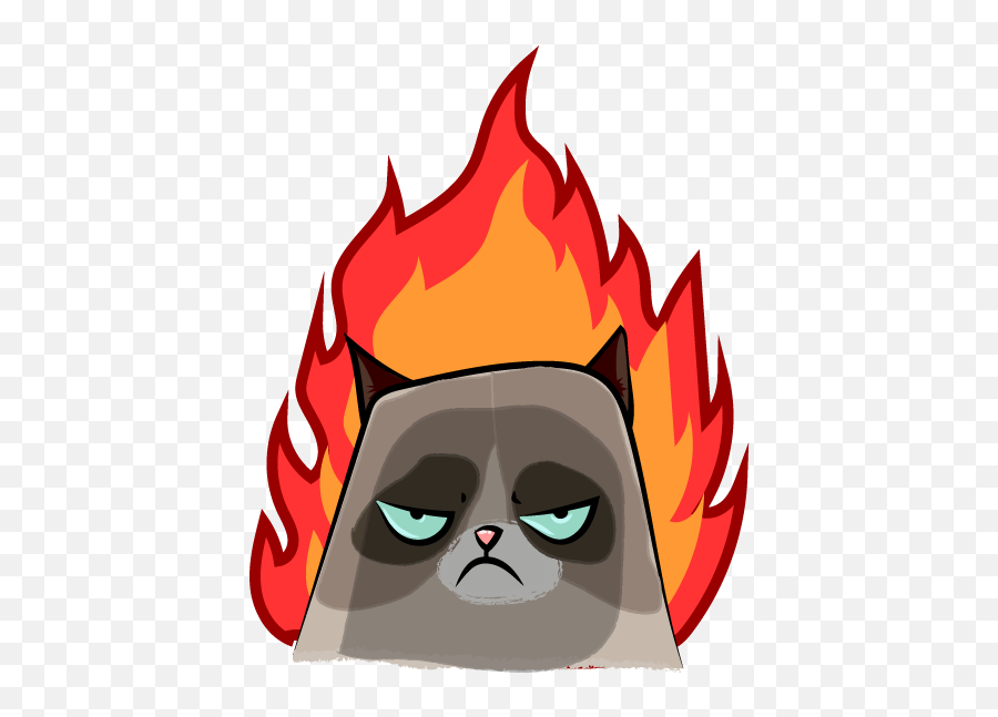 Cute Grumpy Cat Emoji,Grumpy Cat Clipart