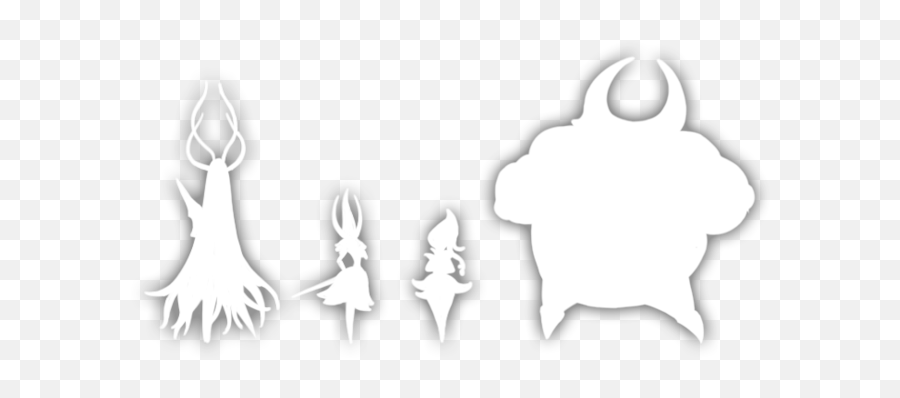 The Five Great Knights Hollow Knight Wiki Fandom Emoji,Silhouettes Png