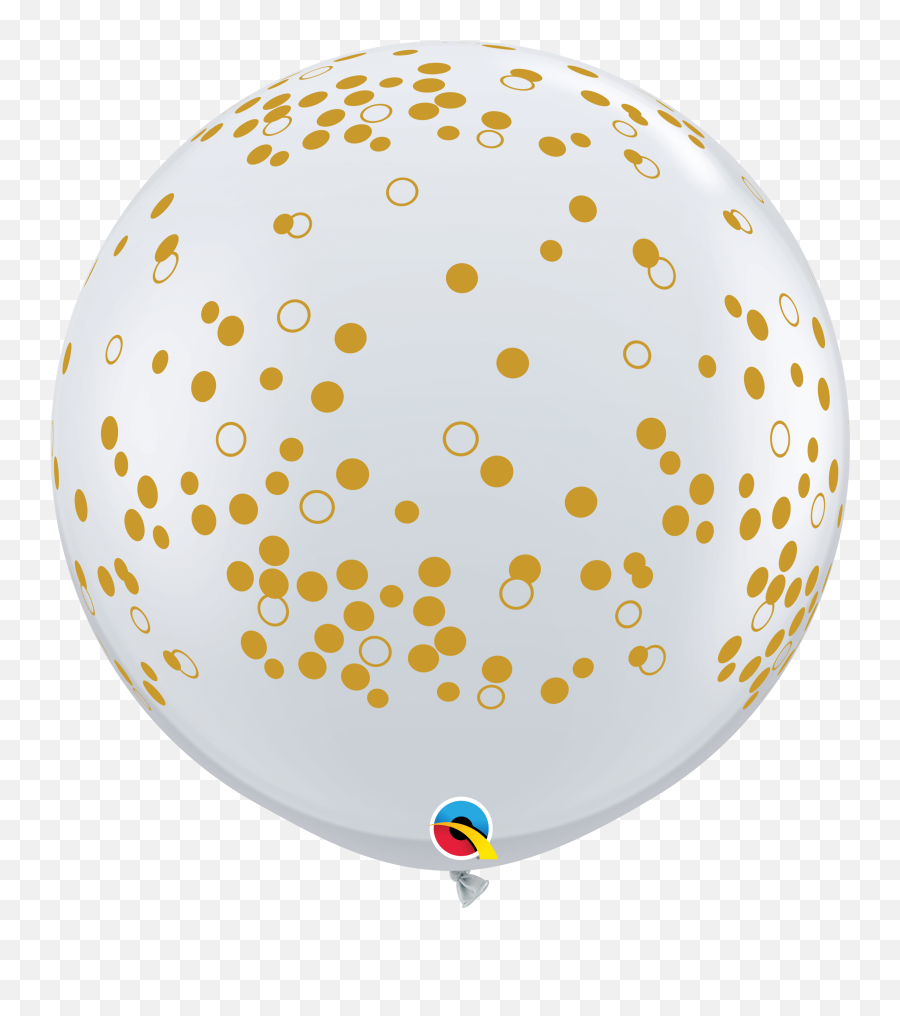 36 Confetti Dots Latex Balloons 2 Count Bargain Balloons Emoji,Confetti Emoji Png