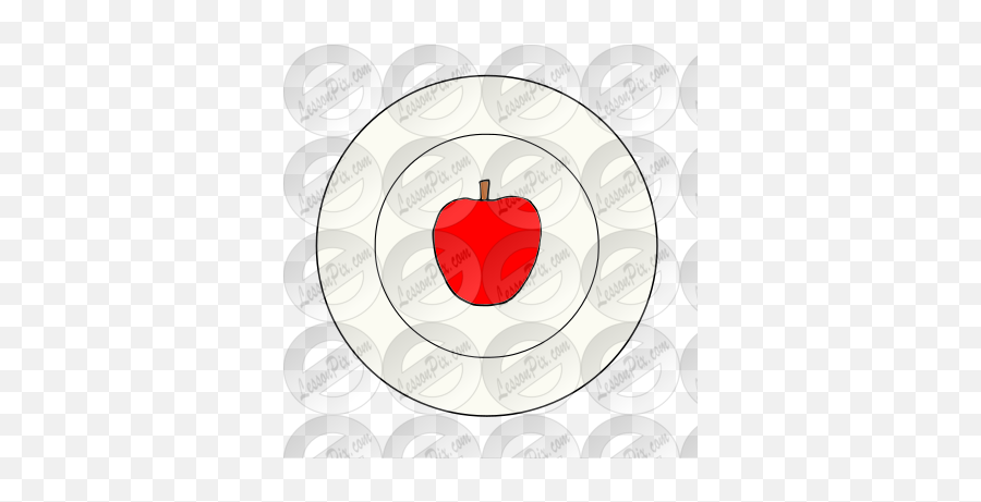 Apple On Plate Picture For Classroom Therapy Use - Great Emoji,Apple Heart Clipart