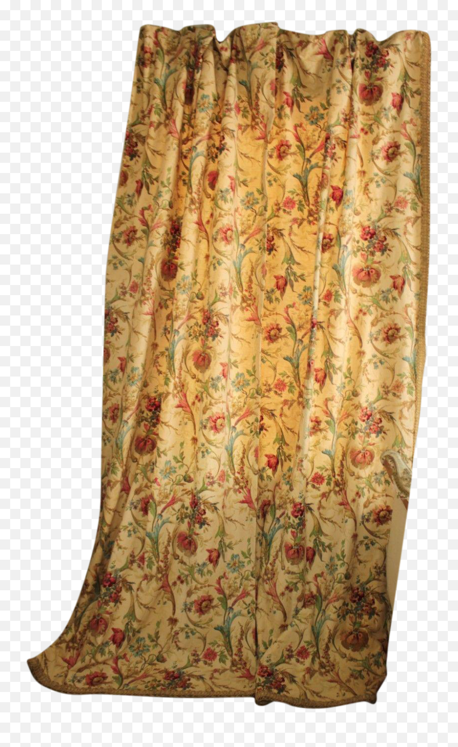 Curtain Antique French Floral Rococo Design W Tieback Chateau Tall Ceiling Emoji,Transparent Shower Curtain With Design