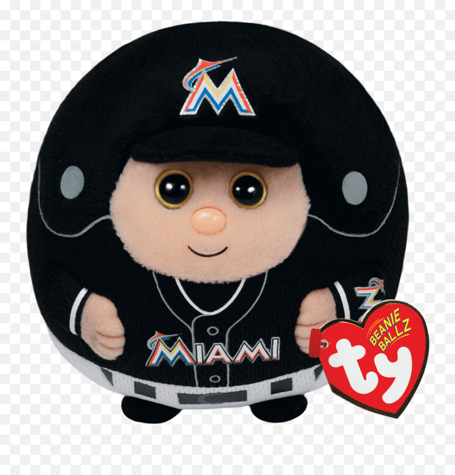 Official Ty Store - Happy Emoji,Miami Marlins Logo