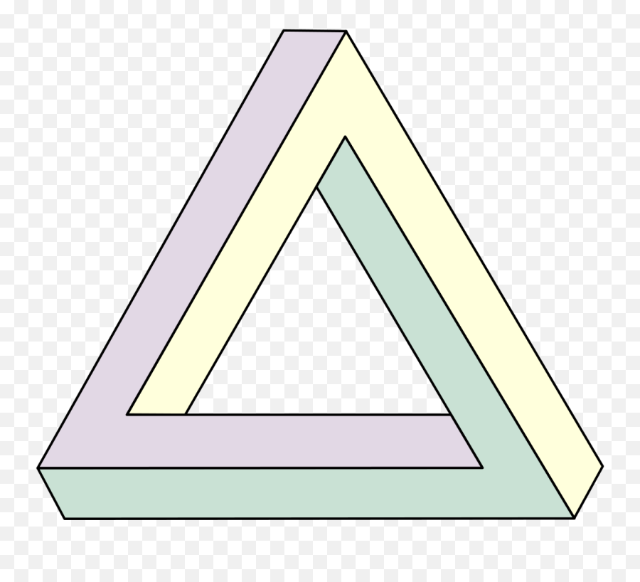 3d Triangle Png Transparent Background - Figuras Con Ilusion Optica Emoji,Triangle Png
