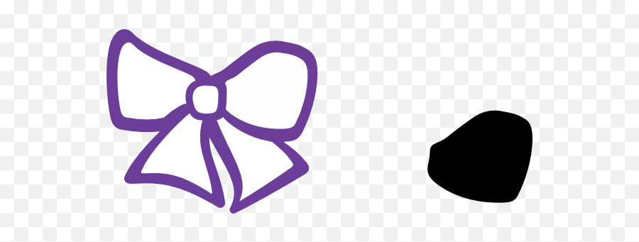 Hair Bow Purple Clip Art At Clker - Hairbow Svg Emoji,Hair Bow Clipart