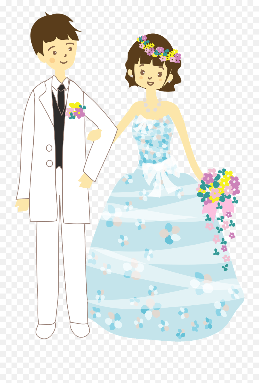 Wedding - Bride And Groom Clipart Free Download Transparent Floor Length Emoji,Bride And Groom Clipart