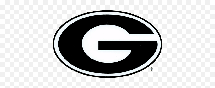 Uga Large G Logo Car Decal - Georgia Bulldogs Logo Black And White Emoji,G Logo
