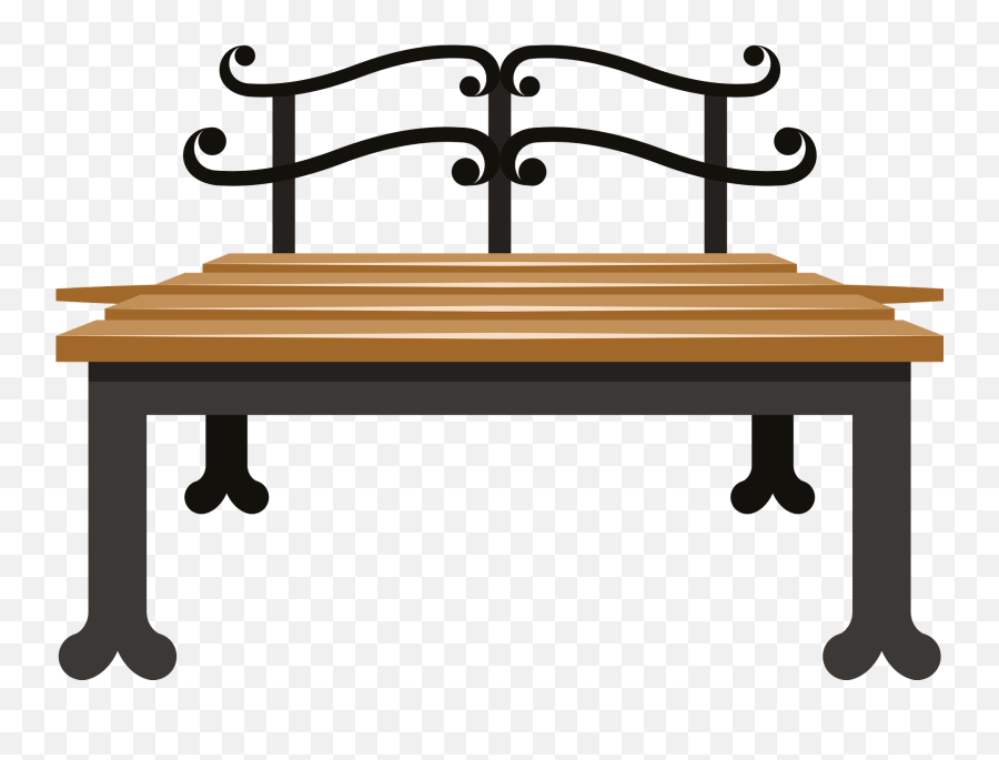 Bench Clipart - Bench With Trees Clipart Emoji,Bench Clipart