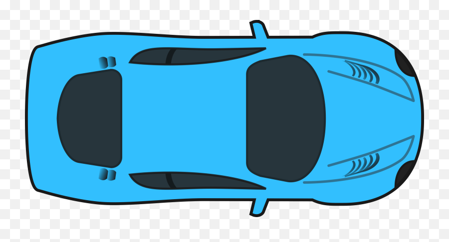Download Race Car Top Down Clip Art Png - Cartoon Car Top View Emoji,Race Car Clipart