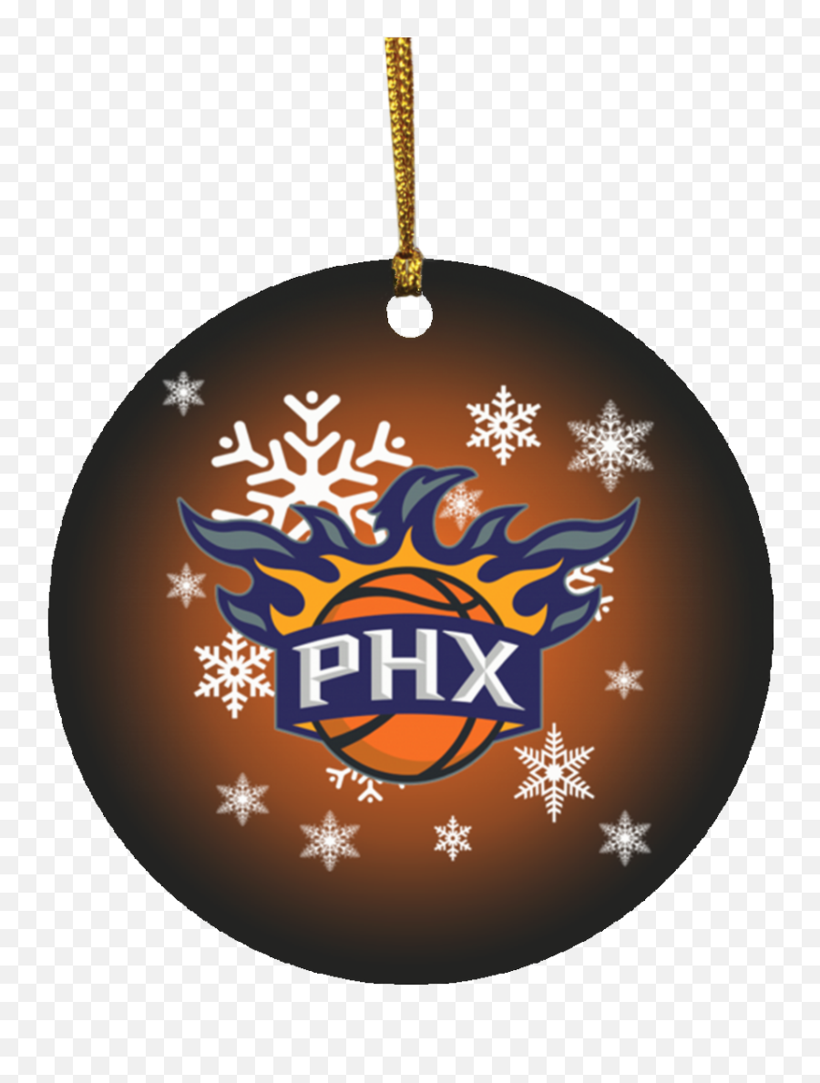 Phoenix Suns Merry Christmas Circle Ornament - We Champ Store Phoenix Suns Emoji,Phoenix Suns Logo