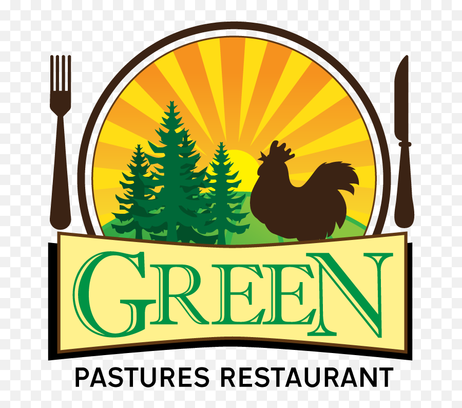 Green Pastures Restaurant Farm Themed Restaurant Emoji,Restaurant With Rooster Logo