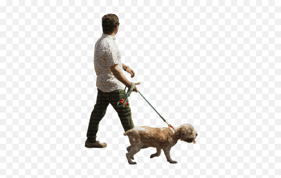 Male Dog Walker Male Dog Walker Png Side View Emoji,People Walking Dog Png