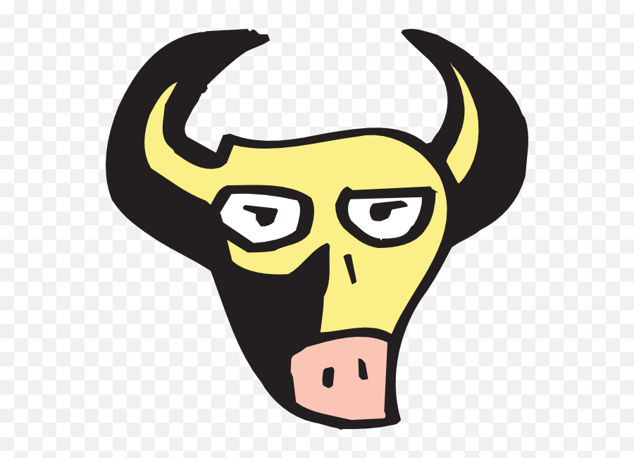 Bull Face In Shadow Clip Art At Clkercom - Vector Clip Art Emoji,Bull Head Clipart