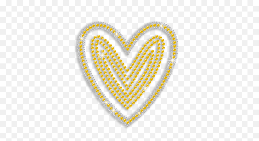 Yellow Heart Shape Iron On Sequin Transfer For Women - Cstown Emoji,Yellow Heart Png