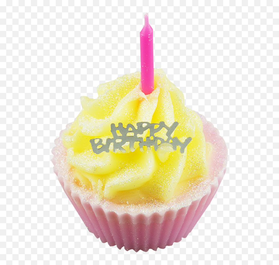 Download Hd Birthday Cupcake With Lots Of Candles Png Image Emoji,Birthday Cupcake Png