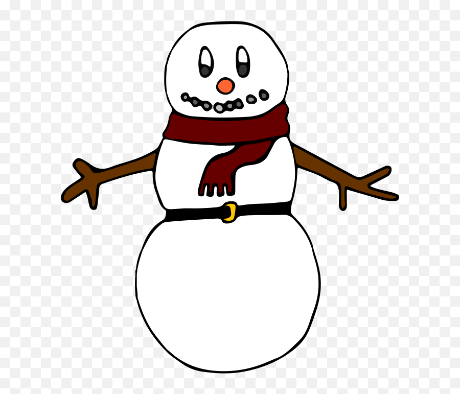 Snowman With Scarf Clipart Free Svg - Dot Emoji,Scarf Clipart