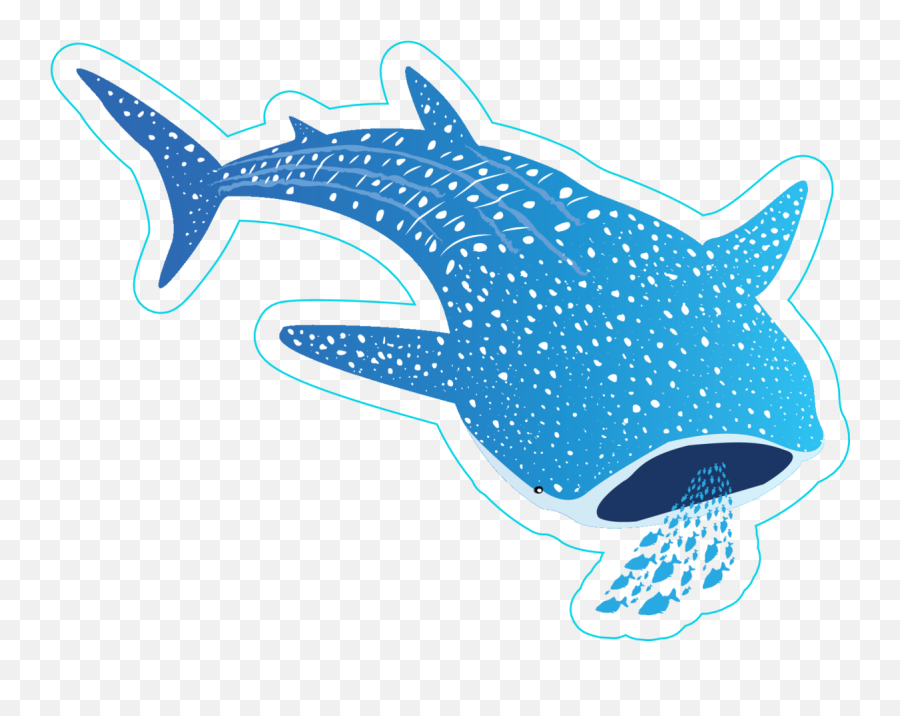 Whale Shark Eating Fish Sticker - Whale Shark Transparent Emoji,Whale Shark Clipart