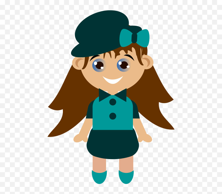 Little Girl Clipart Free Svg File - Fictional Character Emoji,Little Girl Clipart