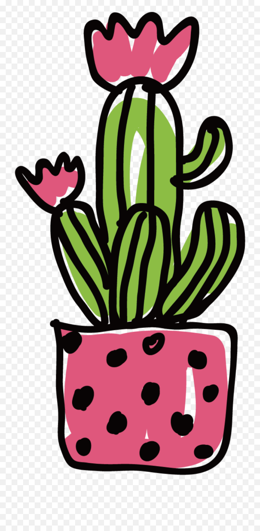 Cactus Vector Png - Vector Cactus Flower Illustration Transparent Cactus Flower Cartoon Emoji,Cactus Clipart