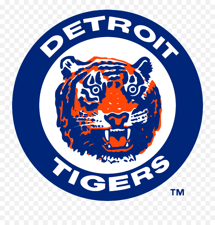 Old Tigers Logo - Old Detroit Tigers Logo Emoji,Pistons Logo