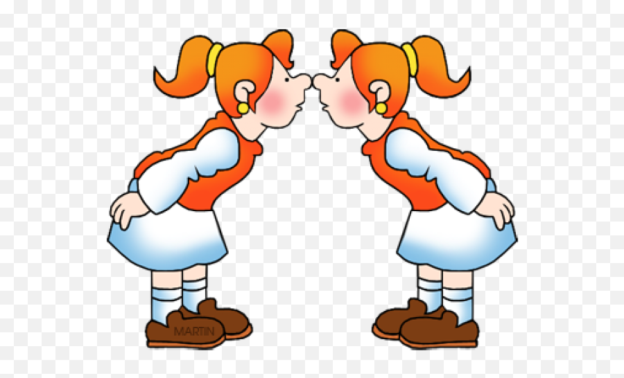 Twins Clipart Family - Twins Clipart Png Transparent Png Kiss Emoji,Sisters Clipart