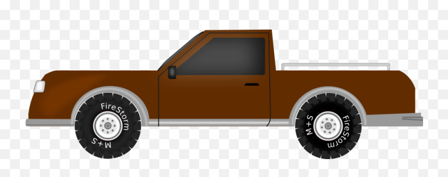 Download Pickup Truck Tire Car Isuzu - Brown Pickup Truck Clipart Emoji,Pickup Truck Clipart