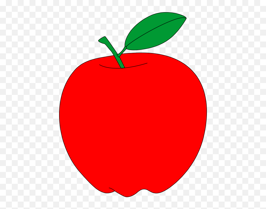 Red Apple Free Vector Clipart - Red Apple Clipart Emoji,Apple Clipart