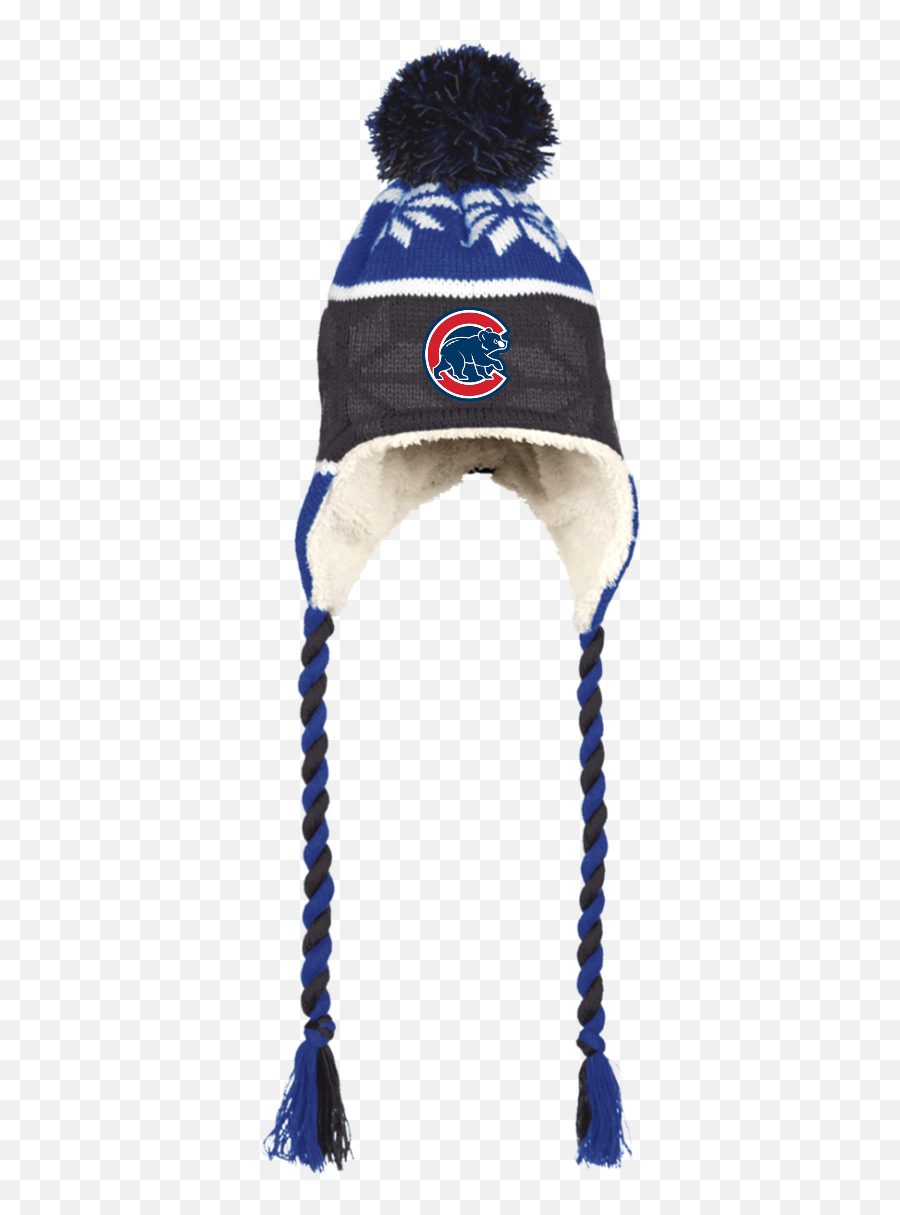 Official Chicago Cubs Classic Cubbie Logo Holloway Hat With Ear Flaps And Braids - Hat Emoji,Chicago Cubs Logo