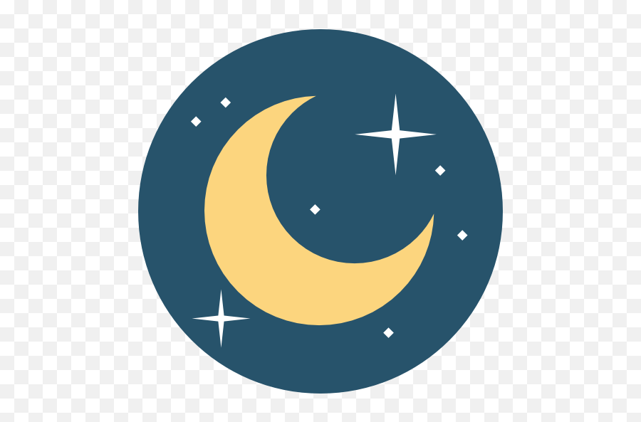 029 - Night Flat Icon Emoji,Half Moon Png